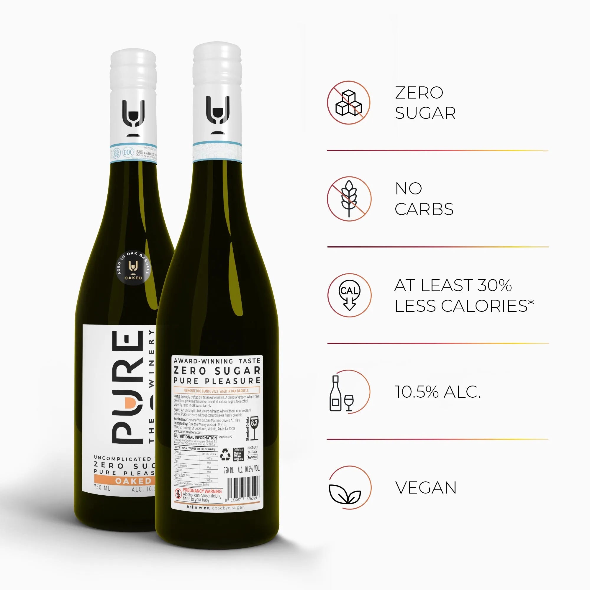 Zero Sugar Oaked White Wine