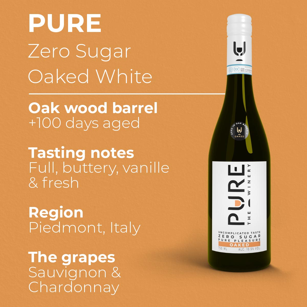 Zero Sugar Oaked White Wine | Limited Edition